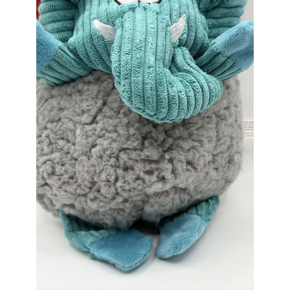 KONG Floofs Sherps Elephant Dog Toy Medium Squeaky Plush RSPF24 Grey Teal
